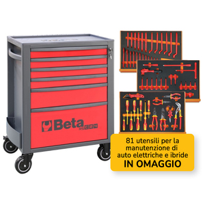 Coffre à outils Beta RSC24 avec 6 tiroirs et 81 outils pour l'entretien des voitures hybrides et électriques - Product Image 1