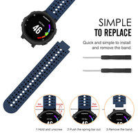 Bracelet de montre intelligente en silicone durable pour montre Garmin Forerunner 230 235 620 630 735XT 235Lite Approach S20 S5 S6
