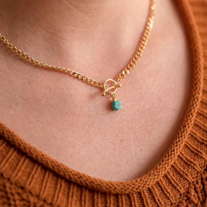 Chunky Vàng lề đường chuyển đổi chuỗi Choker Vòng cổ nguyên pha lê Birthstone Vòng cổ tuyên bố đồ trang sức quà tặng cho cô ấy