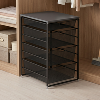 Kit de rangement modulaire ajustable en treillis métallique, organisateur coulissant pour armoire, placard, bureau, usage domestique, OEM accepté