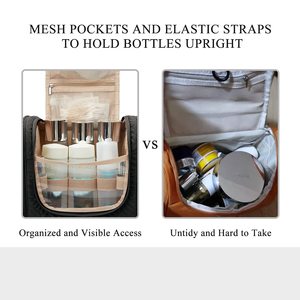 OEM <b>Women</b> Hanging Toiletry Bag Travel Makeup Bag for <b>Shampoo</b> Accessories Dry Wet Separation Cosmetic Bags - Product Image 4