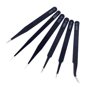 OEM pinzette personalizzate per Extension per ciglia in acciaio inossidabile Set punta del Volume tipo forcipe forbice e pinzette per uso sopracciglio - Product Image 6