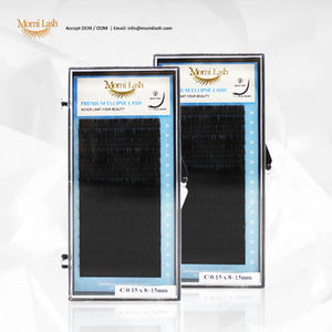 Extensiones de Pestañas Individuales Premium Personalizadas OEM, Grosor de 0.15mm, Suavidad Elíptica, Volumen Natural CC, Pelo Sintético, Marca Privada - Product Image 1