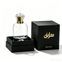 Boîte cosmétique de luxe personnalisée en carton noir de haute qualité pour parfum et cils, avec doublure en velours et dorure à chaud, finition mate