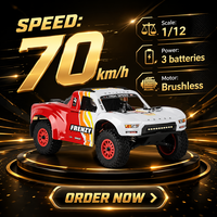 Voiture RC HOSHI N517B Frenzy 1/12 Brushless 70 km/h 4x4 Monster Truck haute vitesse, véhicule RC Flysky RTR, 1/2/3 batteries