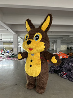 SAYGO géant marche mobile lapin Cosplay dessin animé longue peluche tissu fourrure brun lapin gonflable mascotte Costume Costume pour adultes