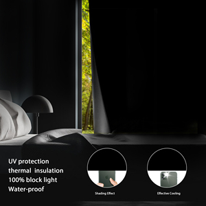 Xách tay 100% màu đen ra rèm cửa Shades cho cửa sổ cửa mặt trời bảo vệ ánh sáng chặn màn phim không khoan du lịch - Product Image 3