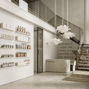 Equipo de Peluquería al por Mayor, Estación de Barbería Moderna con Espejo LED para Renovación de Salones de Belleza - Product Image 6