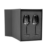 Boîte à vin personnalisée avec logo, emballage cadeau de luxe, boîte en papier épais avec insert en mousse, boîte de sécurité pour verre à vin