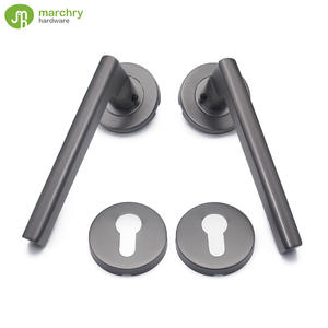 Poignée de levier de porte gris brossé poignée de porte grise pistolet intérieur haut de gamme de style européen moderne populaire - Product Image 2