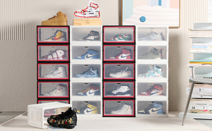 Sneakers impilabili in plastica trasparente portaoggetti espositori neri scatole da <span class=keywords><strong>scarpe</strong></span> trasparenti - Product Image 2