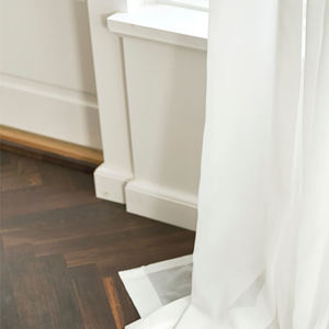 Rideaux et cantonnières modernes en tissu voile et lin de luxe pour salon - Product Image 2