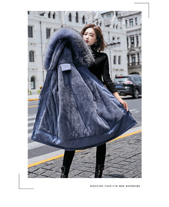 Giản Dị 6XL Cộng Với Kích Thước Dày Ấm Parkas Áo Rắn Túi Lớn Áo Khoác Mùa Đông Nữ Outwear Áo Khoác Phụ Nữ Mùa Đông Dài Áo Khoác Áo Khoác - Product Image 2