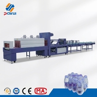 Machine d'emballage sous film rétractable automatique de type linéaire à double poussée pour huiles comestibles avec écran tactile PLC
