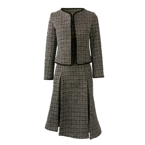 Ensemble de deux pièces, en Tweed, élégant, moulant, robe de Cocktail, tenue de soirée, collection automne hiver - Product Image 5