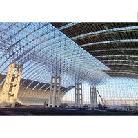 Hangar de stockage de charbon à structure en acier à ossature spatiale préfabriquée SAFS