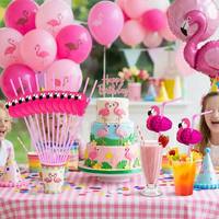 Pailles décoratives en nid d'abeille flamant rose, pailles à boire jetables en plastique pliables pour anniversaire, baby shower, piscine, en gros