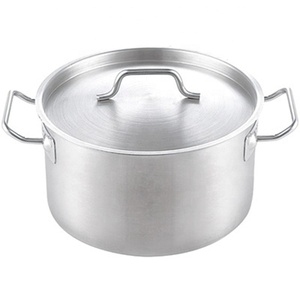 Marmite de cuisson commerciale en acier inoxydable <span class=keywords><strong>grande</strong></span> <span class=keywords><strong>capacité</strong></span>, à induction, avec couvercle, pour soupes et bouillons - Product Image 1
