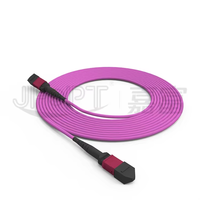 Câble à fibres optiques MPO/MPO 8/12/24 cœurs OM4, cordon de brassage 3,0 mm de diamètre pour centre de données, réseau 5G, SM/MM LSZH/APC/PC Aqua/Violet