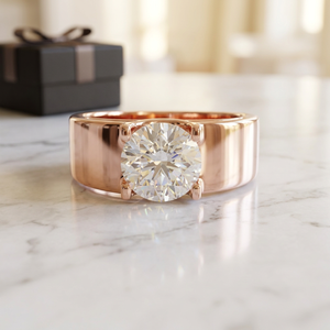 Bague en diamant de laboratoire de 1 carat, or blanc 14 carats, taille brillant rond, certifiée IGI, pour femme, fiançailles, mariage - Product Image 5