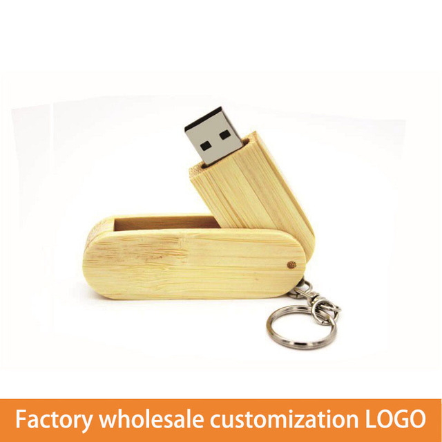 Factory OEM Promotional Gift Mini Wooden Bamboo USB Flash Drive 4GB-128GB Customized Logo
