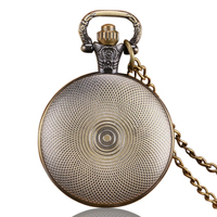Cadeau d'halloween Jack Skellington pendentif en métal collier horloge Quartz analogique montre de poche avec chaîne