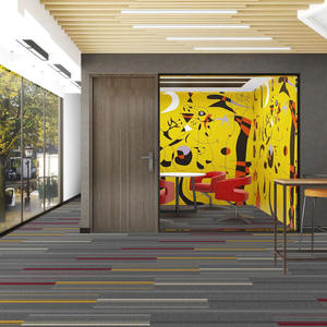 Modern <b>Puzzle</b> Polypropylene Carpet Anti-Slip Stain Resistant Eco-Friendly Features for Hotel Hallway Bedroom Use-Loop Pile - Product Image 1