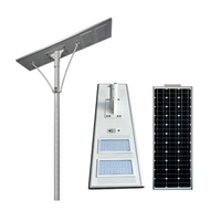 Boîtier de lampe divisé 200w panneau intégré capteur de mouvement automatique autoroutier lampadaire solaire avec poteau