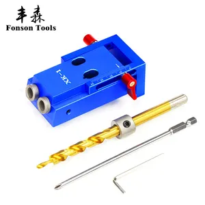 XK-1 Pocket Hole Jig Guide Bit Jig Inclined Locator For Splicing Plates Oblique Hole Woodworking Drill