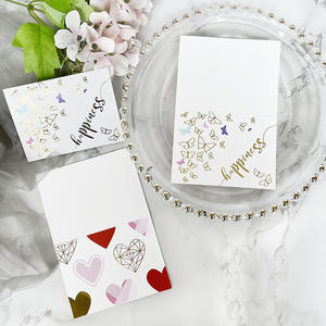 Kartu pos iklan kartu pos bisnis Logo timah emas kustom mewah kualitas terbaik kartu ucapan kartu undangan promosi perusahaan - Product Image 2