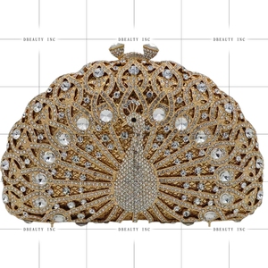 Vintage Peacock Clutch Bag for Women Elegant Crystal Bridal <b>Handbag</b> Sweet Chain for Girlfriend Wife Lover - Product Image 5