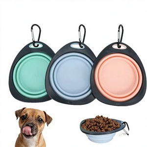 Zusammenklappbare Stylische Abgerundete Leichte Manuelle Tierfutterschüssel Tragbar für Outdoor Reisen Hund Katze Umweltfreundlich Wasserdicht - Product Image 1