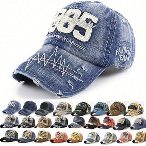 Gorra de Béisbol Unisex de Mezclilla Vintage Desgastada con Diseños Surtidos, Bordado 3D en Relieve y Tejido Común, Venta al por Mayor - Product Image 1