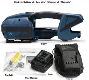 Automatic V2 Handheld Electric Baler Charging <b>Battery</b> Powered Strapping Machine Hot Melt PP Strap PET Plastic Steel Baler - Product Image 3