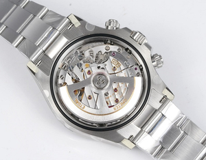 นาฬิกาธุรกิจหรูหราไฮเอนด์ ตัวเรือนสีเทา สแตนเลส สำหรับทั้งชายและหญิง ระบบออโตเมติก กลไกจักรกล กระจกแซฟไฟร์ กันน้ำ 10 บาร์ เรืองแสง - Product Image 5