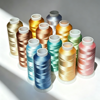 1680 Warna 100% Viscose Rayon Filamen Benang Bordir Ramah Lingkungan Berkekuatan Tinggi Benang Sutra Berwarna 120D-300D untuk Sulaman Silang