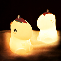 Veilleuse LED rechargeable en silicone mignonne de dessin animé pour enfants pour table