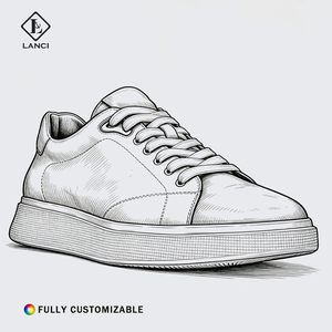 Chaussures de course entièrement personnalisées LANCI, fabriquées à la main, sur mesure, avec empeigne en cuir véritable de qualité supérieure, semelle intermédiaire en mousse EVA et semelle extérieure en caoutchouc, directement de l'usine. - Product Image 1