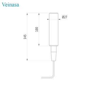 Veinasa-INLE 0-1m Edelstahl Tauchfähiger Wasserstandsensor 24V DC RS485 IP68 Metall-Wassertiefenmessgerät - Product Image 3