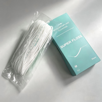 Fil dentaire jetable Premium Super Floss, 50 unités, pour couronnes, bridges, implants, orthodontie, nettoyage des espaces interdentaires