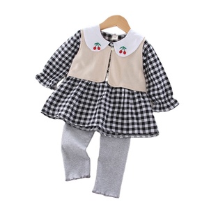 Vêtements pour bébés en gros, ensemble jupe bouffante et gilet pour filles, pantalon ample - Product Image 1