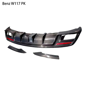 Para <span class=keywords><strong>mercedes</strong></span>-<span class=keywords><strong>benz</strong></span> <span class=keywords><strong>CLA</strong></span>-Class W117 PK estilo difusor trasero de fibra de carbono 2013-2020 - Product Image 4