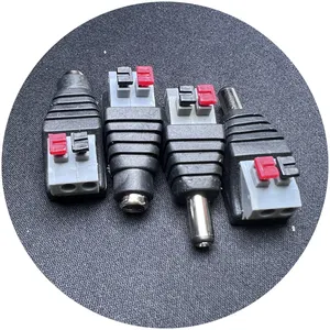 Prevent falling off 12 V power connector LED light welding DC power supply male and female Button DC5.5*2.1mm plug terminal