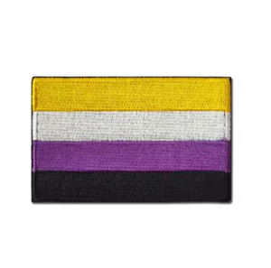 Parche de Orgullo Gay LGBT <span class=keywords><strong>Pansexual</strong></span> con Bordado, Insignia de Orgullo <span class=keywords><strong>No</strong></span> <span class=keywords><strong>Binario</strong></span> con Cierre de Velcro - Product Image 2