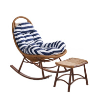 Ensemble de chaises à bascule en rotin brun, sièges relaxants pour salon, chaise de loisirs d'extérieur