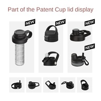 Bouteille d'eau de sport portable de 64oz en acier inoxydable avec couvercle multiple pour garder au chaud/frais cadeaux d'affaires pour le bureau ou le camping