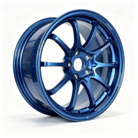 Jantes en alliage d'aluminium forgé Volk Racing bleues, PCD ET personnalisé, jantes de course concaves profondes pour Hilux, pour BRZ, pour JDM