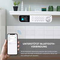 Tragbare Multifunktions-Wireless-Desktop-Lautsprecher Internetradio FM-Uhr Wecker Musikplayer LCD-Display für den Heimgebrauch aus Kunststoff