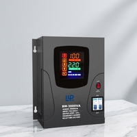 KEBO BWA 3000VA Régulateur de tension automatique monophasé Noir Mural Affichage LED complet Courant alternatif Matériau en cuivre