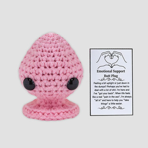 Nuevo Producto Transfronterizo EmotionalSupportPlug - Muñeca Divertida Tejida a Crochet y Hecha a Mano - Product Image 2